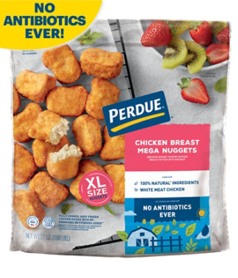 PERDUE Breaded Chicken Breast Mega Nuggets No Antibiotics Ever Frozen Fully Cooked In Bag- 27 Oz - Image 1