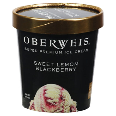 Oberweis Sweet Lemon Blackberry Ice Cream - 1 PT - Image 2