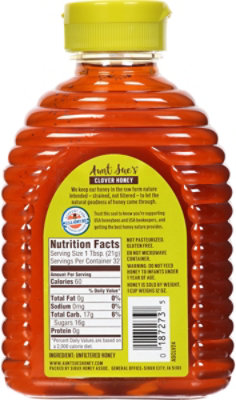 Aunt Sues Raw Unfltrd Clover Honey - 24 OZ - Image 6