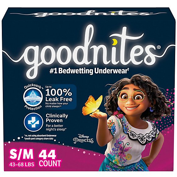 Goodnites Nighttime Bedwetting Underwear for Girls - 44 Count