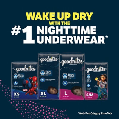 Goodnites Boys' Nighttime Bedwetting Underwear Size S/M (43-68 lbs) - 44 Count - Image 6