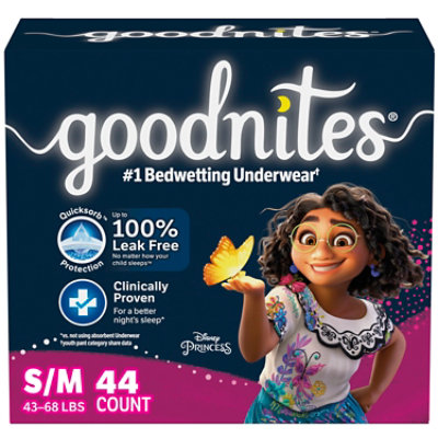 Goodnites Youth Pants S/m Girl Giga - 44 CT