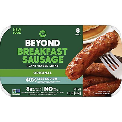 Beyond Meat Beyond Breakfast Sausage Plant Based Classic Breakfast Links - 8.3 Oz - Image 3