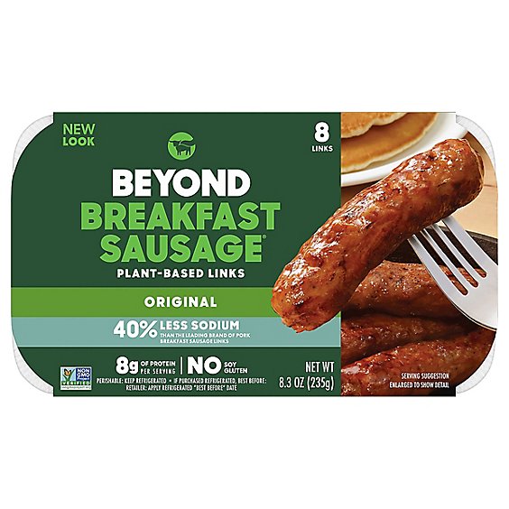 Beyond Meat Beyond Breakfast Sausage Plant Based Classic Breakfast Links - 8.3 Oz