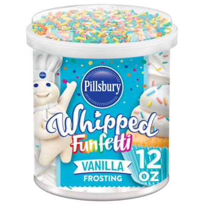 Pillsbury Fluffy Frost Funfetti Vanilla Marshmallow Flavored Frosting Tub - 12 Oz - Image 1