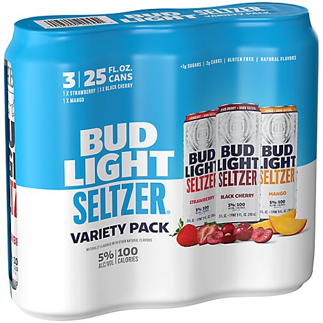 Bud Light Seltzer Variety Pack In Cans - 3-25 FZ
