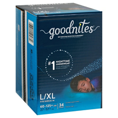 Goodnites Girls' Nighttime Bedwetting Underwear - L/XL - Giga Pack - 34ct