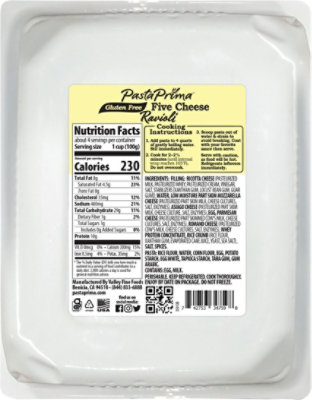 Pasta Prima Cheese Ravioli Gluten Free - 14 OZ - Image 6