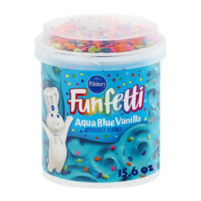 Pillsbury Funfetti Aqua Blue Vanilla Frost - 15.6 Oz - Image 1