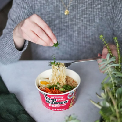 Nissin Top Ramen Bowl Beef - 3.28 OZ - Image 4