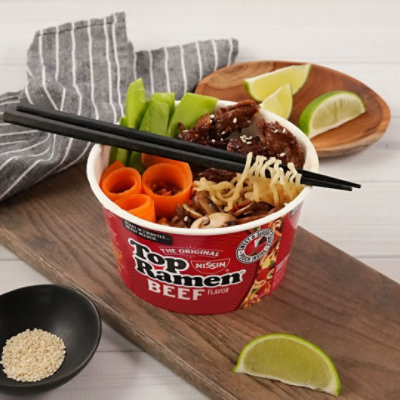 Nissin Top Ramen Bowl Beef - 3.28 OZ - Image 3