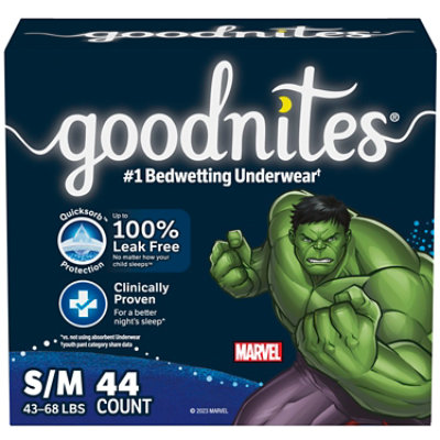 Goodnites Nighttime Bedwetting Underwear for Boys - 44 Count