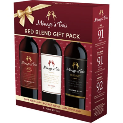 Menage a Trois Midnight Dark Red Blend Lavish Merlot Red Wine Bottle - 750 Ml