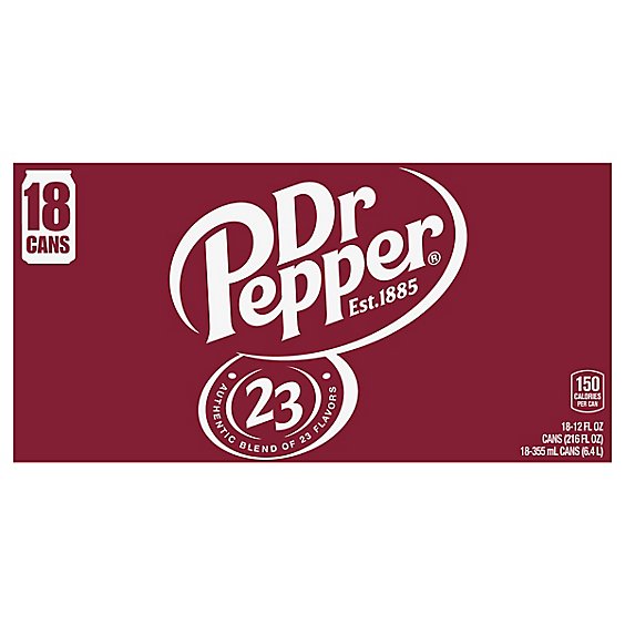 12oz Dr Pepper Cn 18pkx1 Sc - 216 FZ