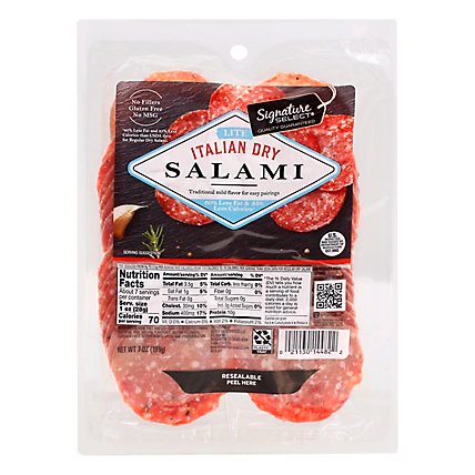 Signature SELECT Reduced Fat Italian Dry Salami - Each - Image 3