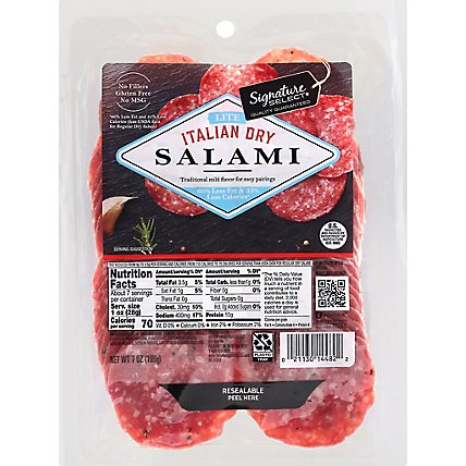Signature SELECT Reduced Fat Italian Dry Salami - Each - Image 2