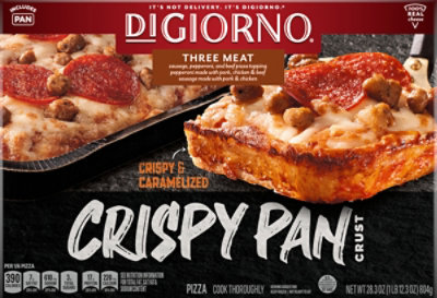 Digiorno Crispy Pan Three Meat Pizza 12 Inch - 28.3 OZ - safeway
