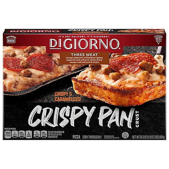 Digiorno Crispy Pan Three Meat Pizza 12 Inch - 28.3 OZ