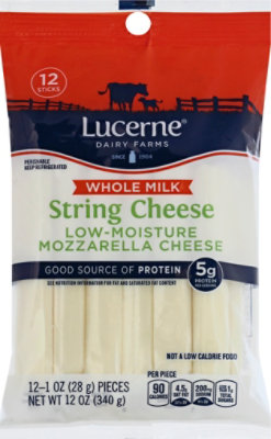 Lucerne String Cheese Whole Milk - 12-1 OZ - Image 2