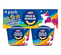 Kraft Macaroni & Cheese Easy Microwavable Dinner with Unicorn Shape Cups - 4-1.9 Oz