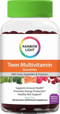 Rainbow Light Teens Multivitamin Gummie - 120 CT - Image 1