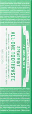 Dr Bronner Toothpaste Spearmint - 5 OZ - Image 4