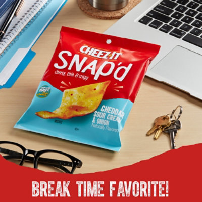 Cheez-It Snapd Cheese Cracker Chips Cheddar Sour Cream Onion Thin Crisps - 2.2 Oz - Image 3