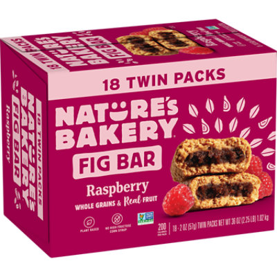 Natures Bakery Fig Bar Raspberry 18ct - 18-2 OZ - Image 1