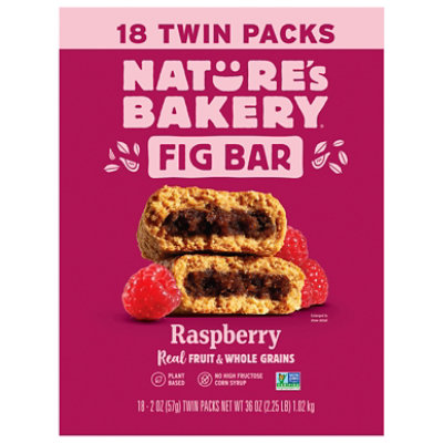 Natures Bakery Fig Bar Raspberry 18ct - 18-2 OZ - Image 1