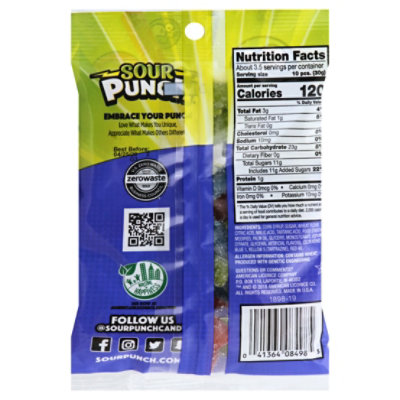 Sour Punch Bites Fruit Flavored Chewy Candy Assorted Bag - 3.7 Oz - Image 5