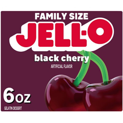 Jell-O Black Cherry Gelatin Dessert Mix Box - 6 Oz - Image 1