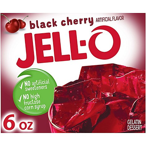 Jello Black Cherry Gelatin Mix - 6 OZ