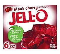 Jell-O Black Cherry Gelatin Dessert Mix Box - 6 Oz