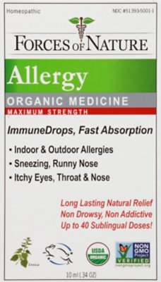 Forces Of Nature Immune Drops Allergy - 10 ML - Image 2