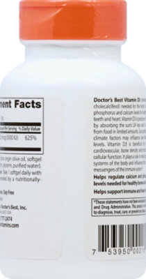 Doctor's Best Vitamin D3 5000IU Dietary Supplement - 180 Count - Image 5