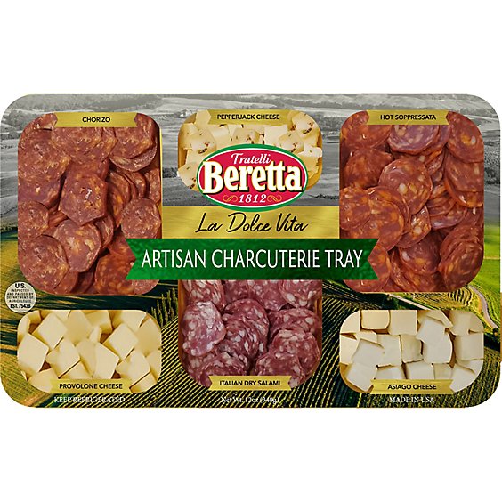 Deli Catering Tray Artisan Charcuterie Salami And Cheese - 12 OZ - Each