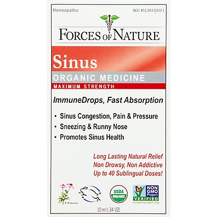 Forces Of Nature Immune Drops Sinus - 10 ML - Image 2
