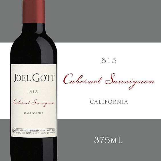 Joel Gott 815 Cabernet Sauvignon Red Wine 13.9% ABV Bottle - 375 Ml