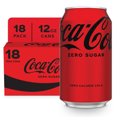 Coca-Cola Zero Sugar Soda Cans - 18-12 Fl. Oz.