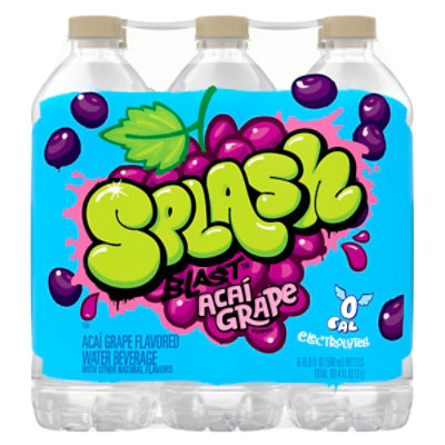 Splash Refresher Acai Grape Flavored Water - 6-16.9  Fl. Oz. - Image 6