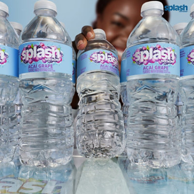Splash Refresher Acai Grape Flavored Water - 6-16.9  Fl. Oz. - Image 4