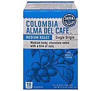 Java Trdg Colombia Alma Del Cafe Coffee - Single Serve Cups Medium Roast - 10 CT