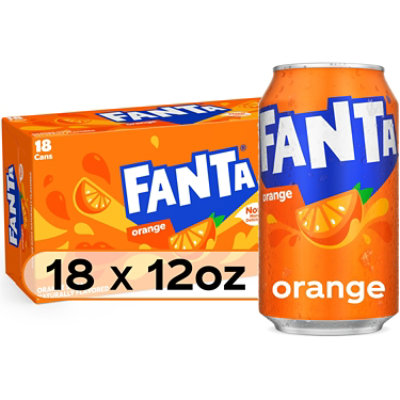 Fanta Orange Soda Cans - 18-12 Fl. Oz. - Image 1