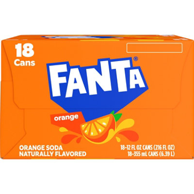 Fanta Orange Soda Cans - 18-12 Fl. Oz. - Image 2