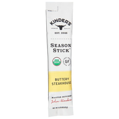  Kinders Organic Buttery Steakhouse Season Sticks - .75 OZ 