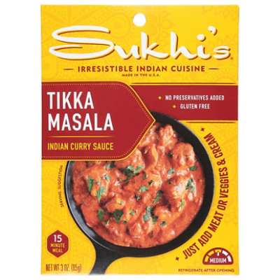 Sukhi's Indian Tikka Masala Curry Gluten Free Sauce Paste - 3 Oz - Image 1