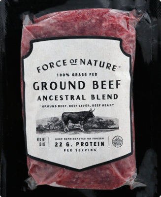 Force Of Nature Ground Beef Ancestral Grass Fed Brick - 16 OZ - Image 2