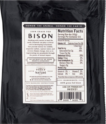 Force Of Nature Ground Bison Grass Fed - 14 OZ - Image 6