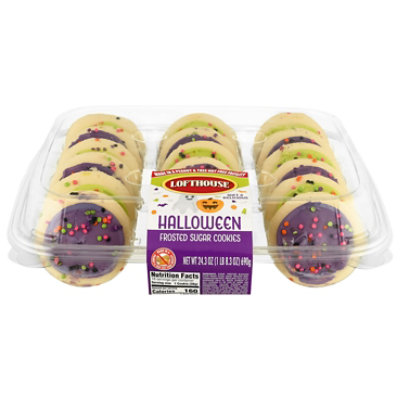 Halloween Green & Purple Frosted Sugar Cookie Tray - 24.3 OZ - Image 1