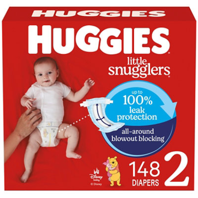 Huggies Little Snugglers Baby Diapers Size 2 (12-18 lbs) - 148 Count - Image 1